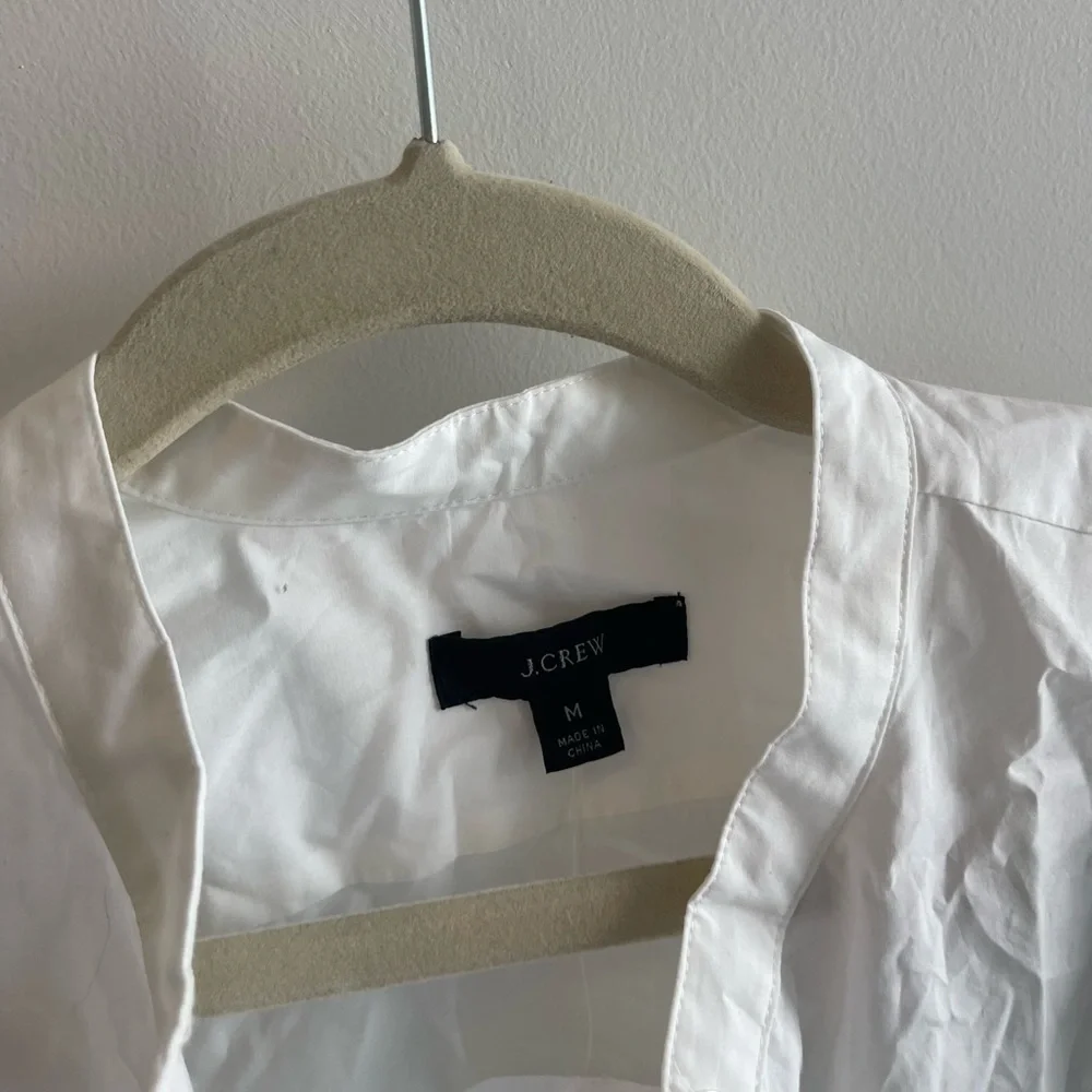J Crew White Button-Up Shirt